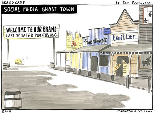 Social media ghost town