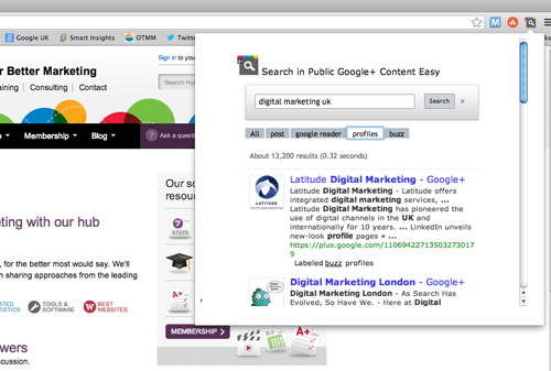 Using GPlus+ search